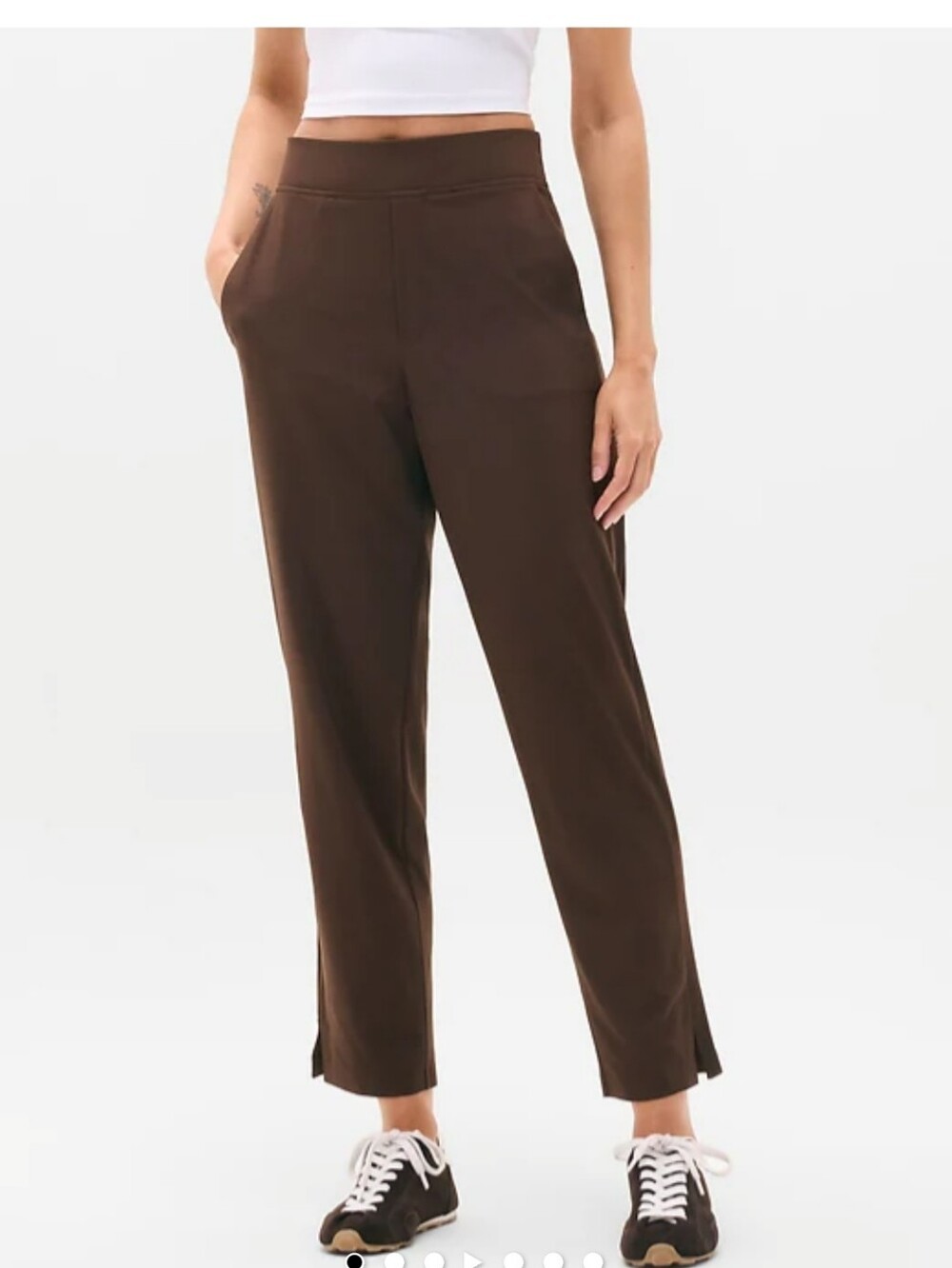 Brooklyn Ankle Pant Wrinkle-resistant, stretch fabric Brown Size 4 - Picture 2 of 12